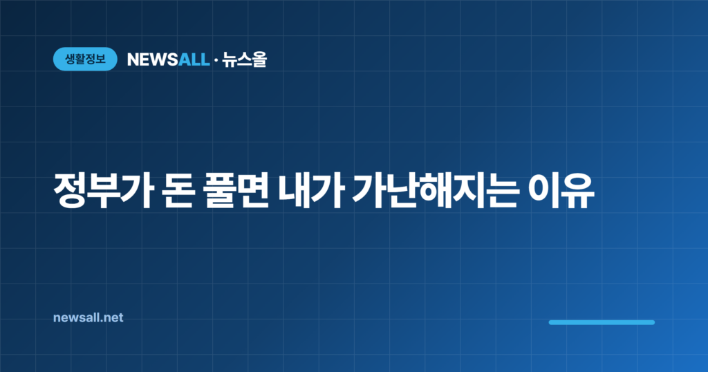 정부가 돈 풀면 내가 가난해지는 이유 M2 통화량 신용창조