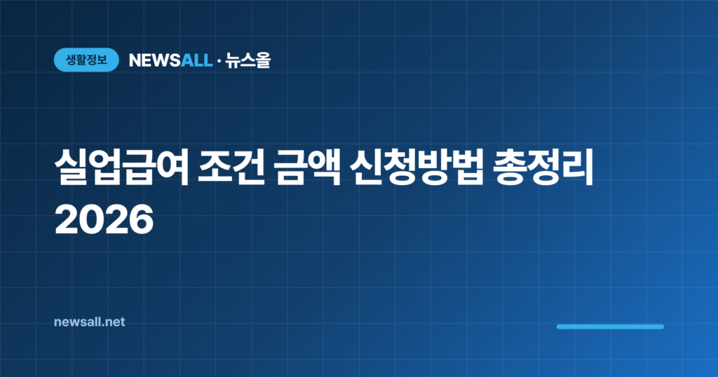 실업급여 조건 금액 신청방법 총정리